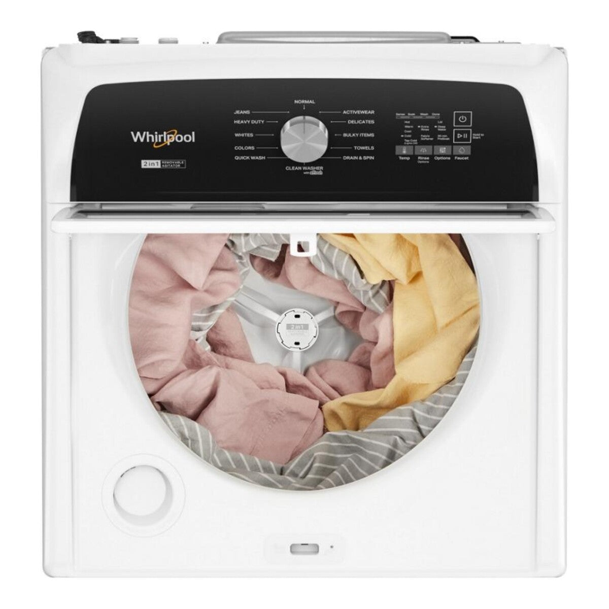 4.7-4.8 Cu. Ft. Top Load Washer with 2 in 1 Removable Agitator