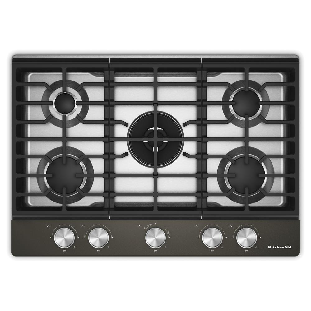 KitchenAid® 30 in. Gas Cooktop with 5 Burners and Integrated Wok Grate