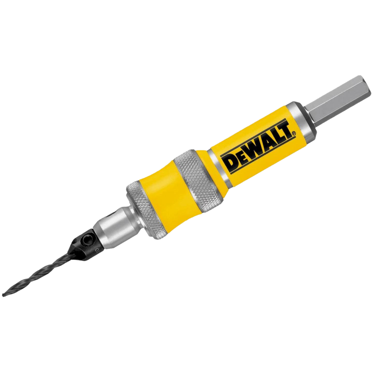 Yellow and silver black oxide drill and drive tool with DEWALT branding for home improvement projects