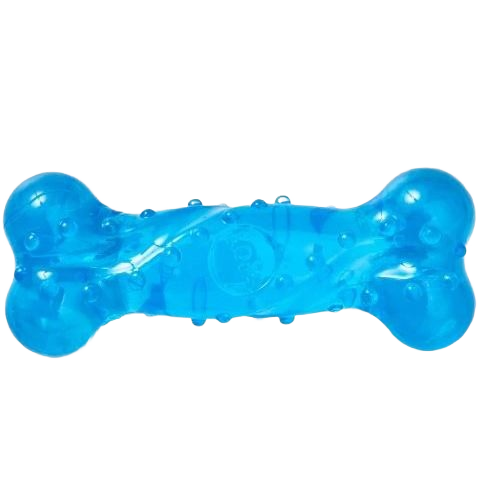 Durable blue dog chew bone with textured surface for safe chewing in Dog Food, Toys & Supplies collection