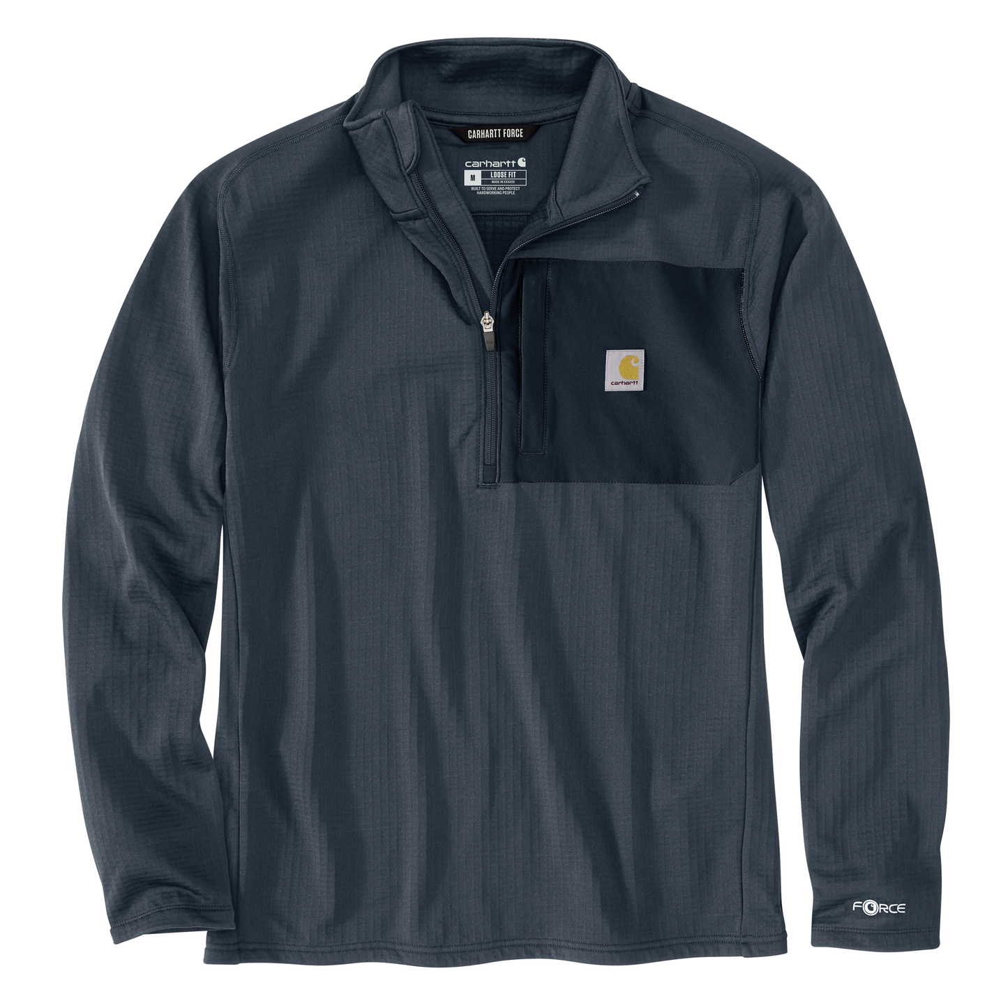 Carhartt Men's Force Ironwood Relaxed 1/2-Zip Mock Neck Long Sleeve