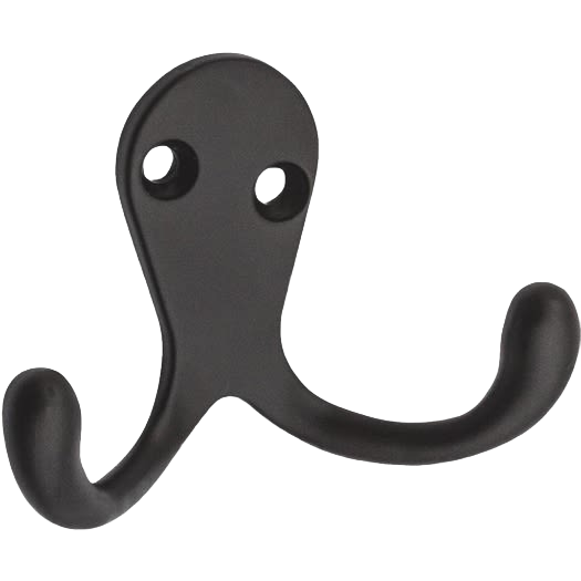 Oil rubbed bronze double hook with decorative ball tips for closet and storage organization under $50 collections