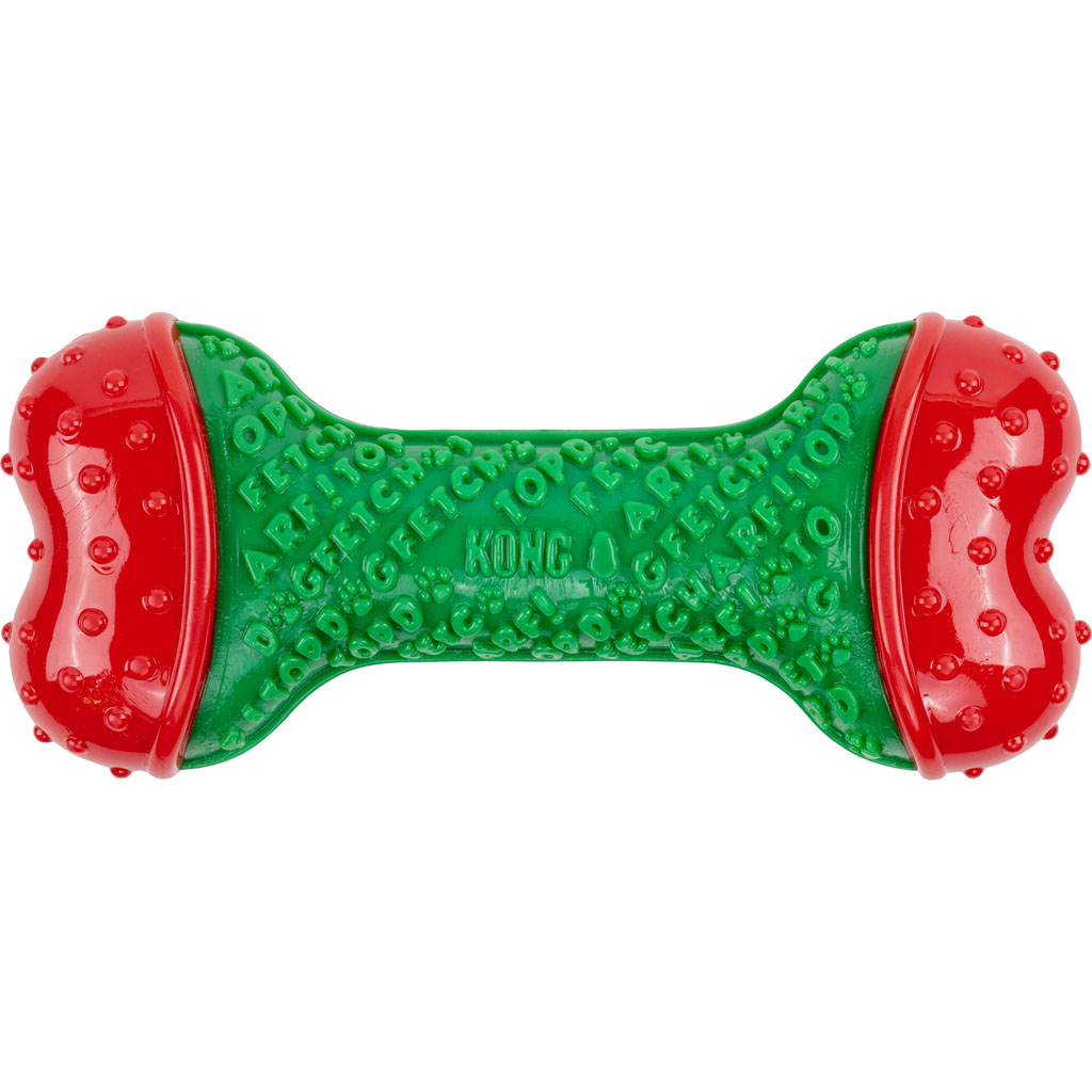 KONG CoreStrength Bone Chew Christmas Dog Toy