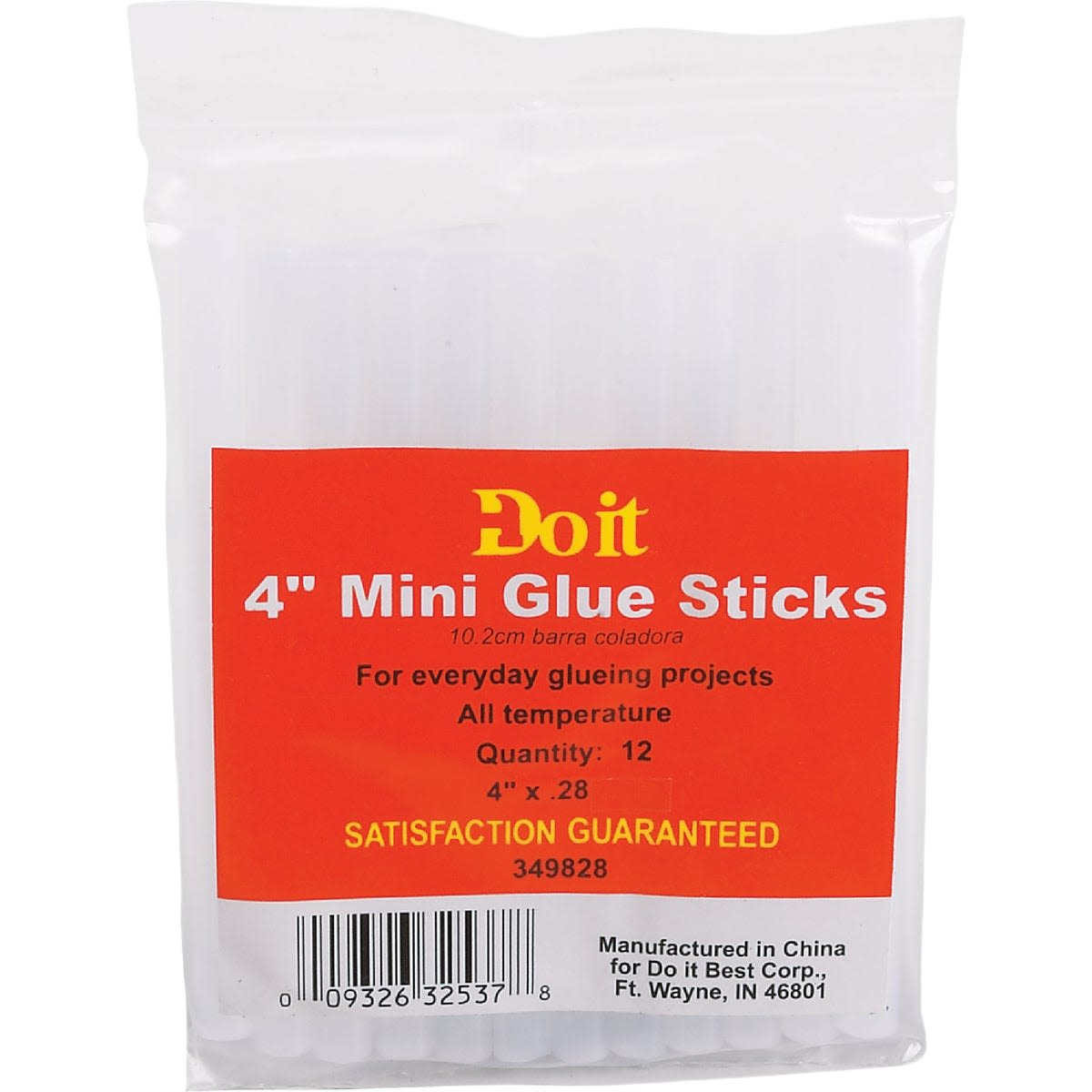 Pack of 12 four-inch clear mini glue sticks for crafting and repair projects in glue and adhesives collection under $50