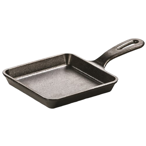 Square cast iron skillet with handle for versatile cooking in kitchenware and Lodge Cast Iron collections under $50