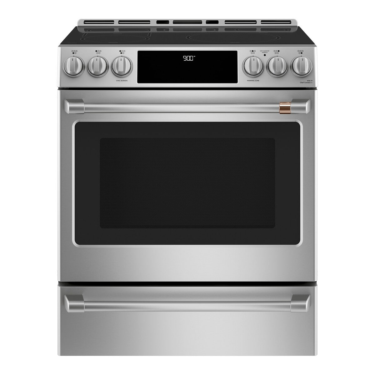 CAFÉ™ 30" Smart Slide-In, Front-Control, Induction and Convection Range with Warming Drawer