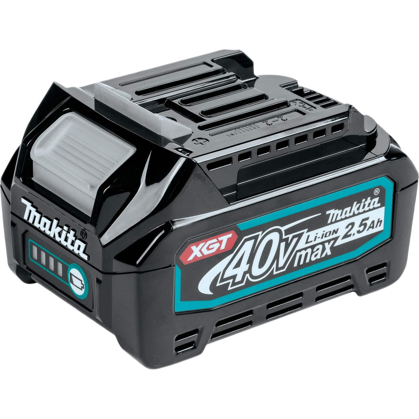 Compact black 40V Max lithium-ion battery with 2.5Ah capacity for cordless tools and home improvement projects