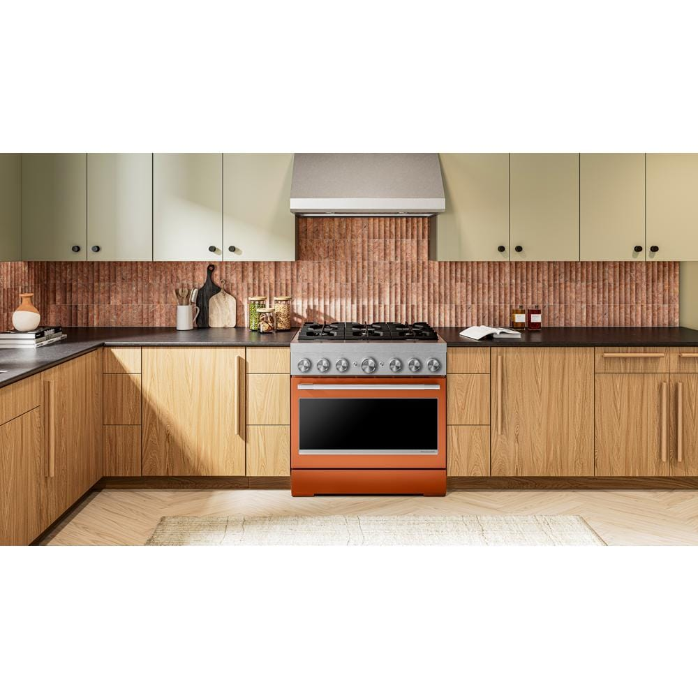 36-Inch 6 Burner Commercial-Style Dual Fuel Range with No Preheat Air Fry Mode