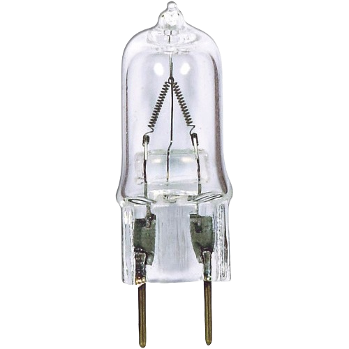 Clear halogen light bulb with T4 shape and bi-pin G8 base for lighting and electrical home improvement collections