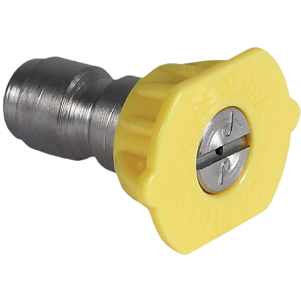 Stainless steel pressure washer tip with yellow plastic guard for tool and power tool accessories under $50 collections