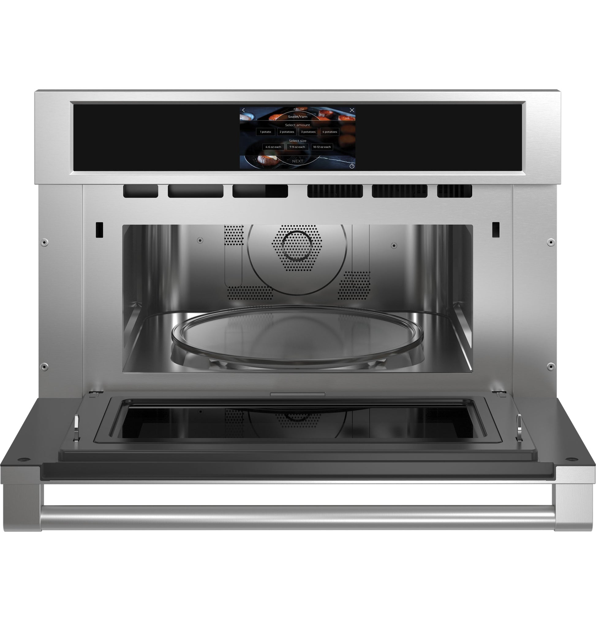 Stainless steel built-in oven with digital touchscreen and glass turntable in Kitchen & Kitchenware appliances collection