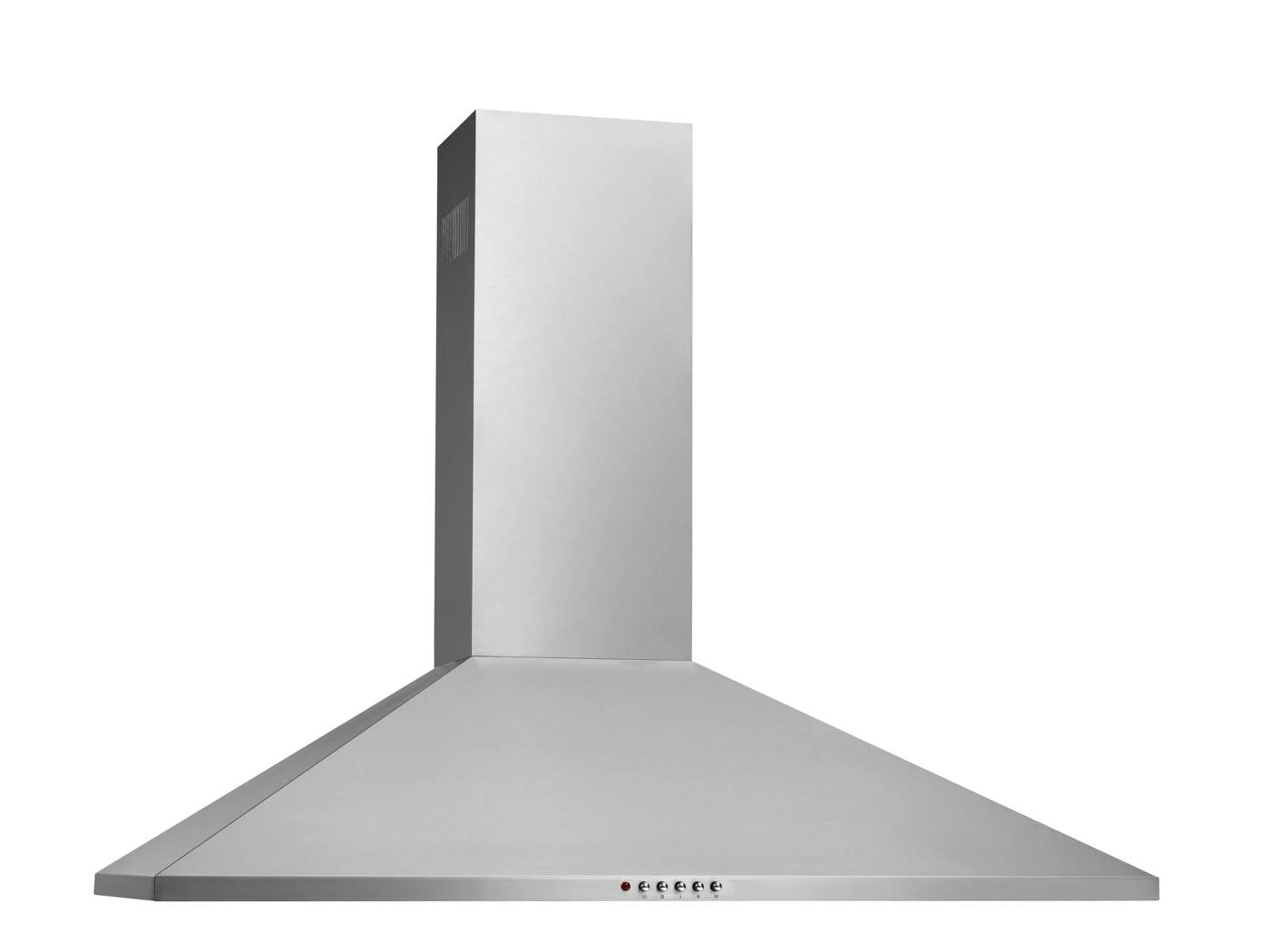 stainless steel wall-mounted canopy hood with quiet 400 cfm airflow for kitchen ventilation in appliances collection