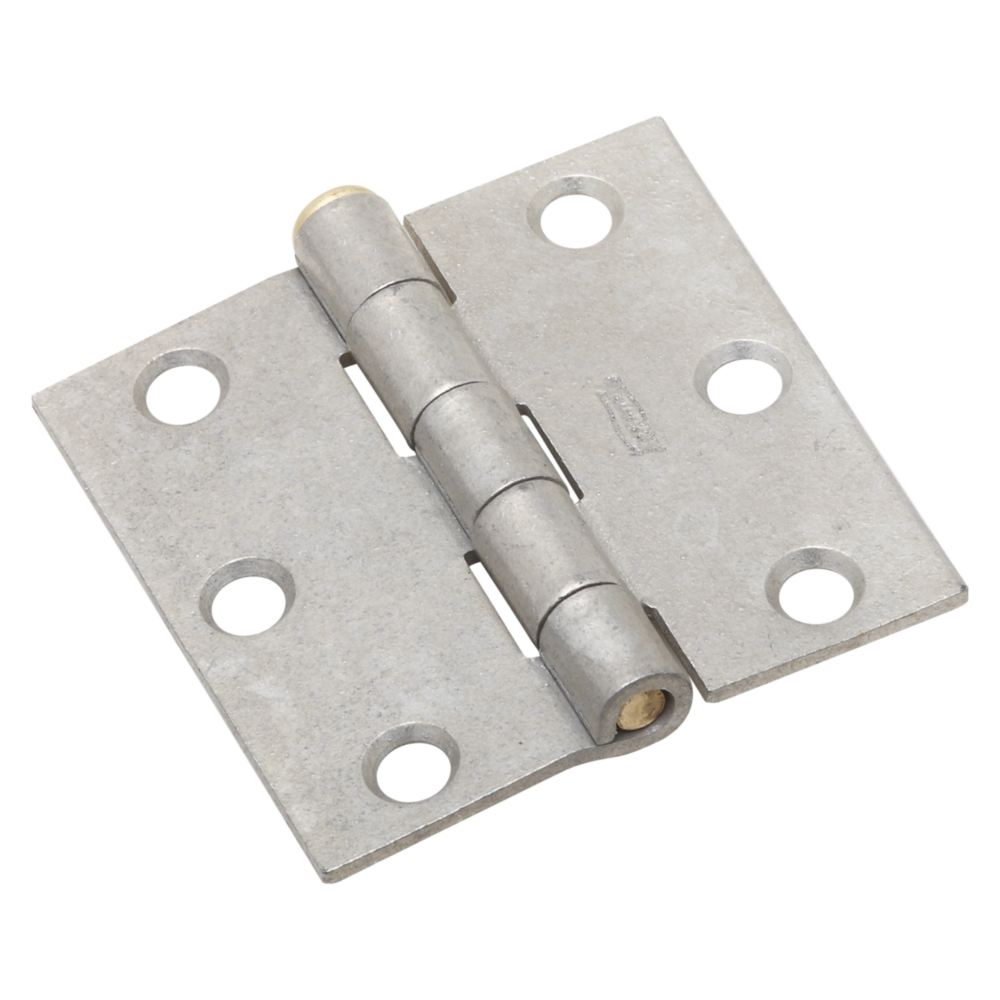 Galvanized removable pin broad hinge with six mounting holes for door hardware in home improvement and hinges collections