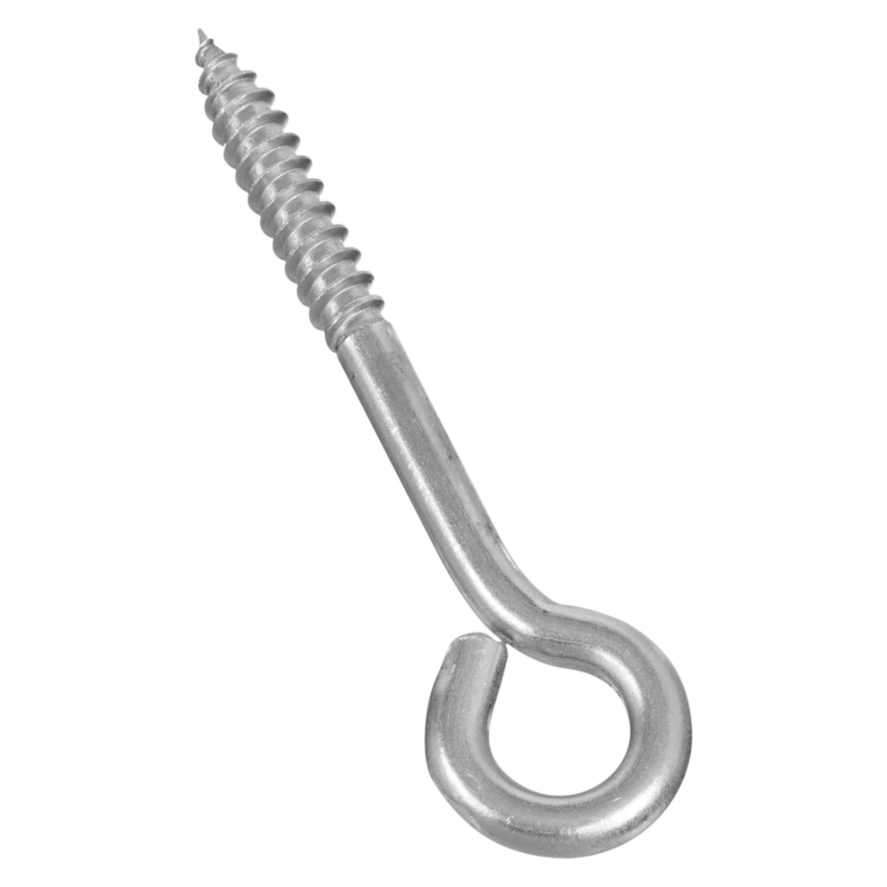 Stainless steel lag screw eye with threaded shaft for fastening in hardware and hooks & eyes collection under $50