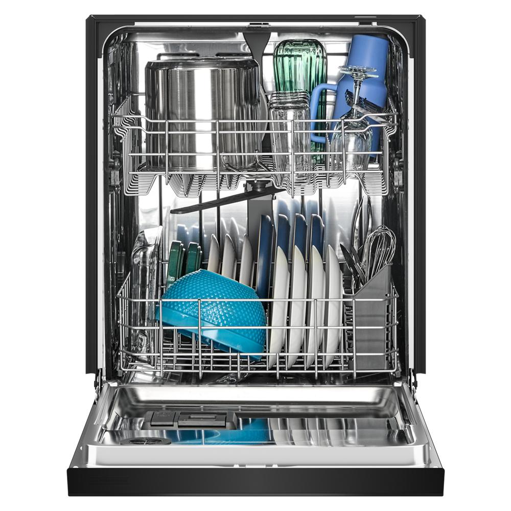 Open built-in dishwasher loaded with dishes, utensils, and cookware in Dishwashers and Kitchen & Kitchenware collections