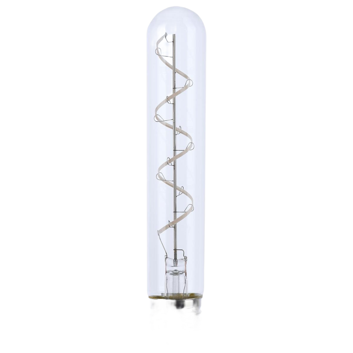 Clear glass LED bulb with vintage-style flex coil filament for warm white lighting in LED light bulbs collection