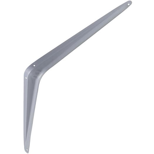 Gray steel shelf bracket with girder design for strong support in storage, shelving, and organization under $50 home improvement.