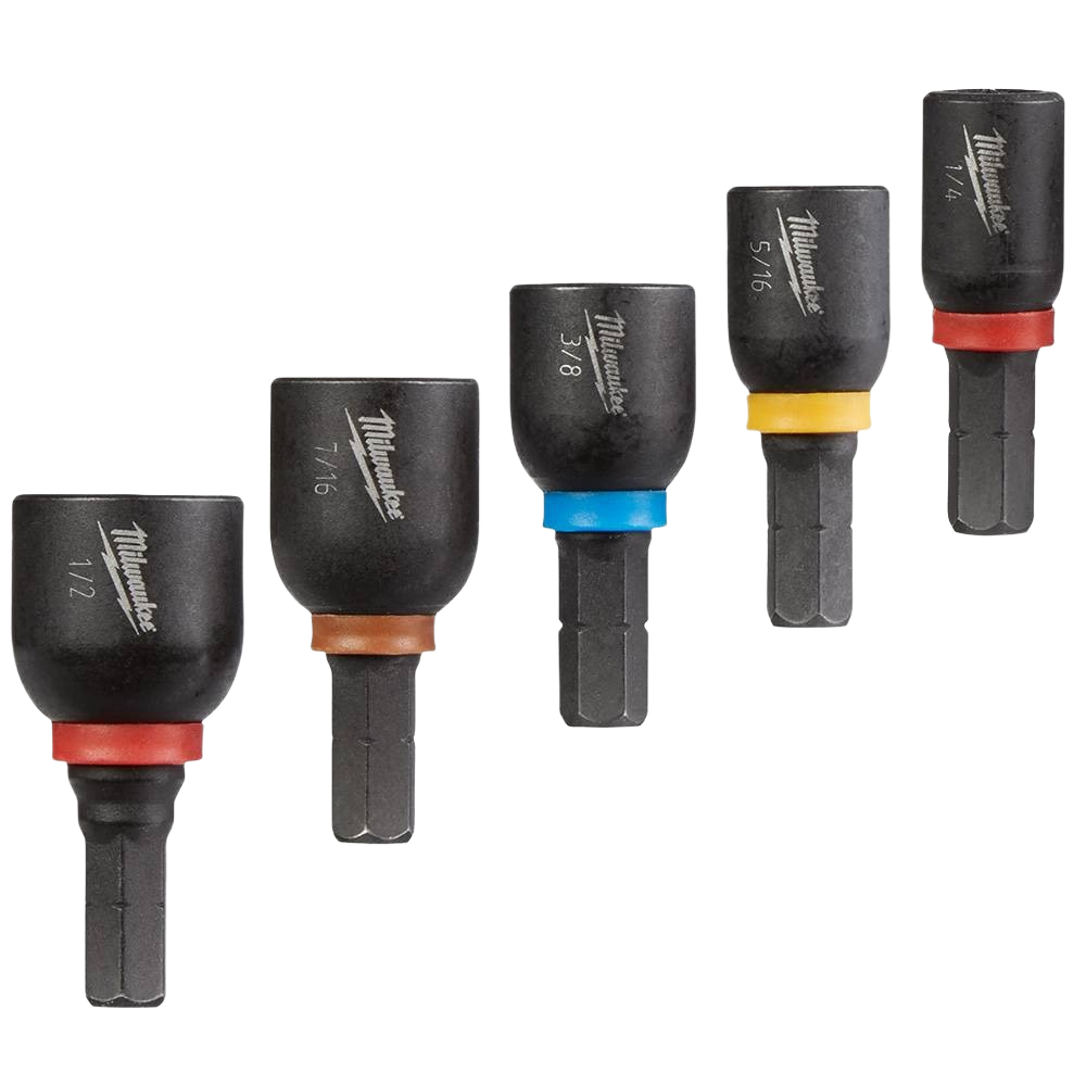 Milwaukee 5PC SHOCKWAVE™ Impact Duty 1"  Insert Magnetic Nut Driver Set