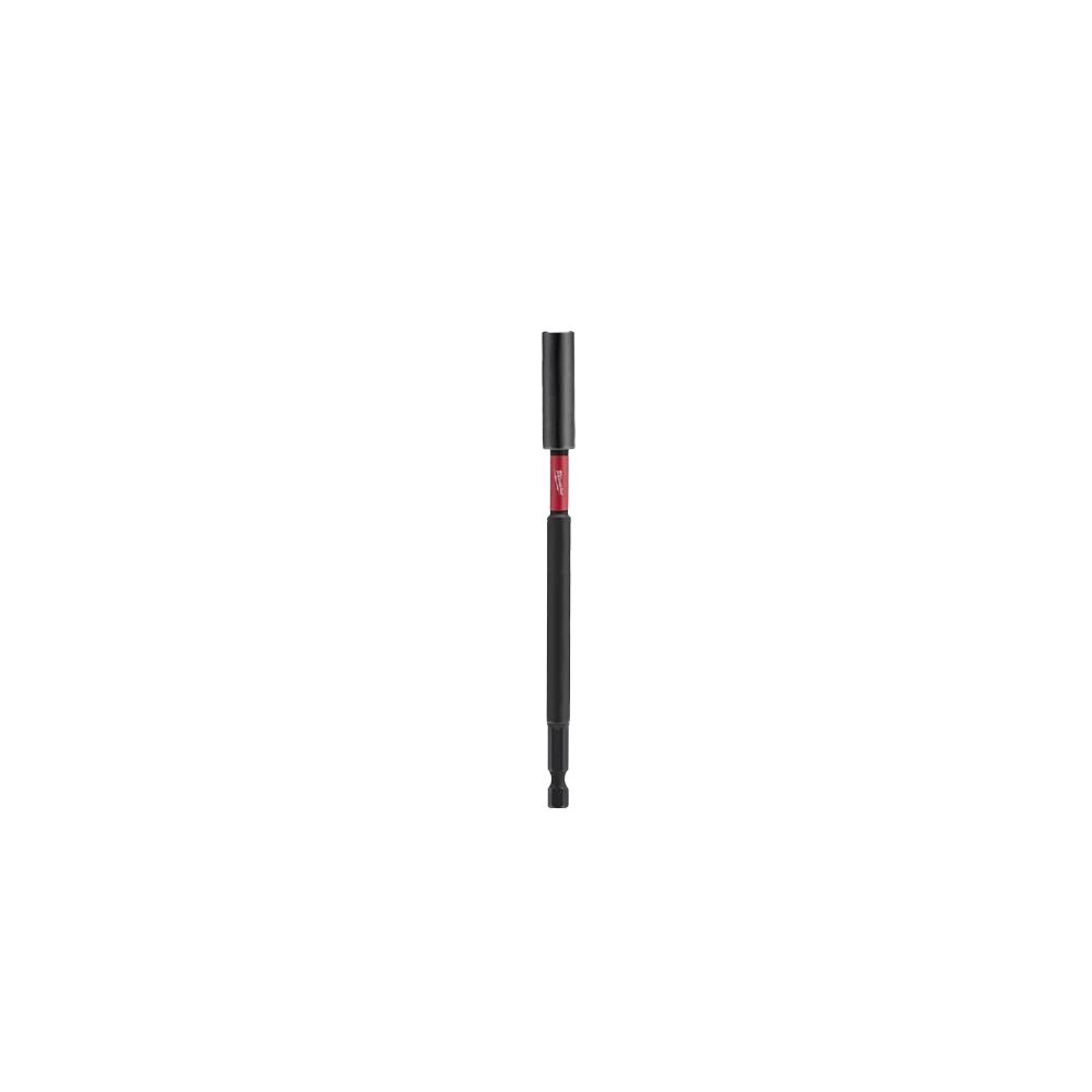 6-inch magnetic bit holder with steel construction and red middle section, used for tool and woodworking accessory applications