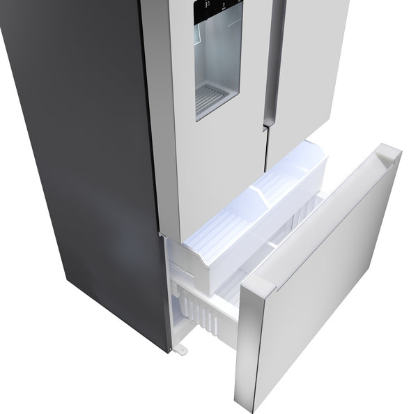 100 Series, French Door Bottom Mount Refrigerator, 36'', Stainless steel (with anti-fingerprint), Total No Frost