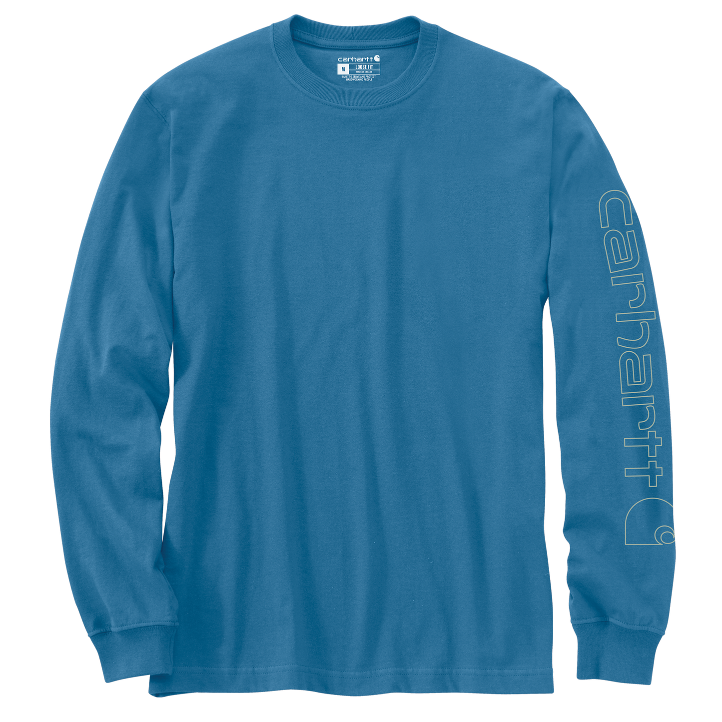 Carhartt Men's Loose Fit Heavyweight Logo Sleeve Graphic Long Sleeve T-Shirt