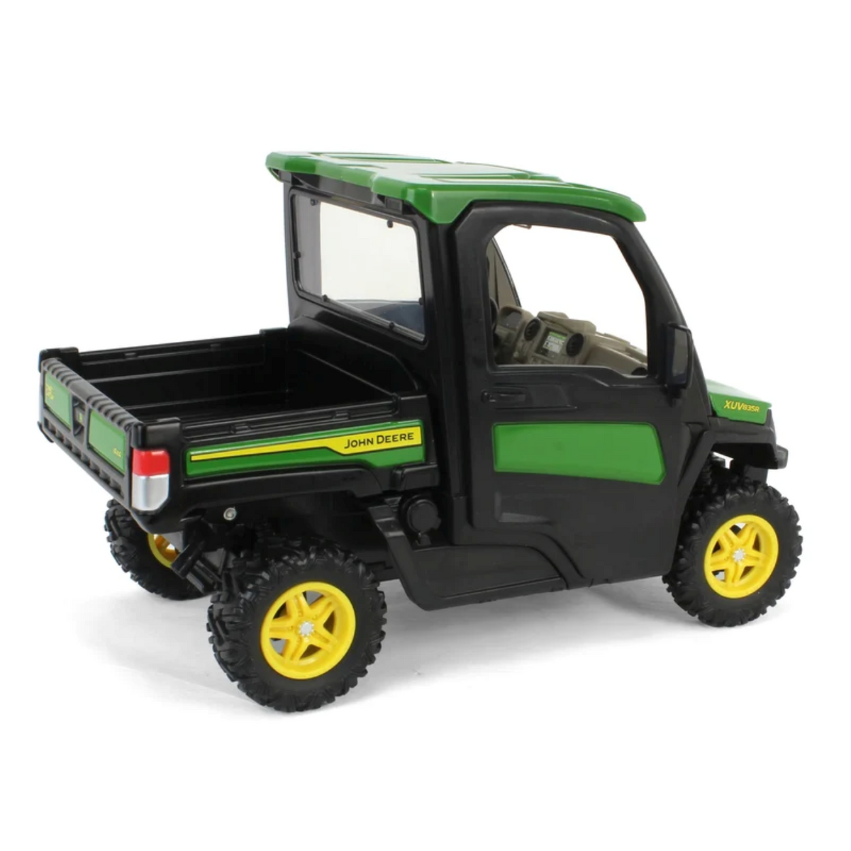 TOMY John Deere 1/16 XUV835R Gator with Working Dump Box & Opening Tailgate