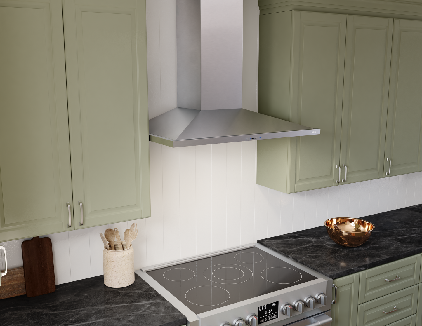 Anzio Chimney Hood 30" LED 600 CFM ACT