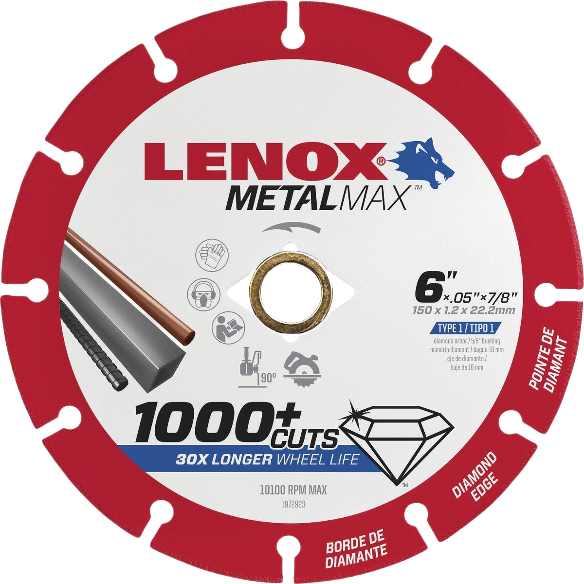 6-inch diamond cutting blade with red edge for metal and woodworking tool accessories under $50 and $100 collections