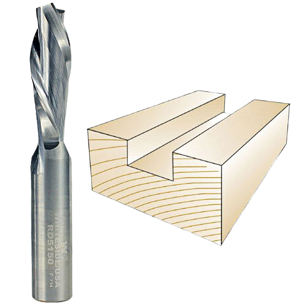 Precision spiral downcut bit with smooth cutting action for woodworking in tool accessories and drill bits collections