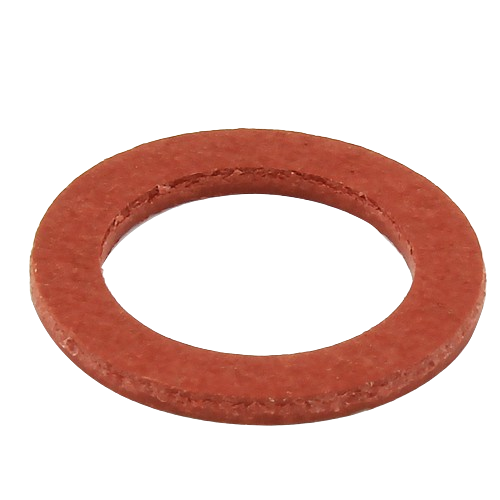 Red fiber washer designed for John Deere parts, ideal for use in nuts, bolts, and washers collection under $25