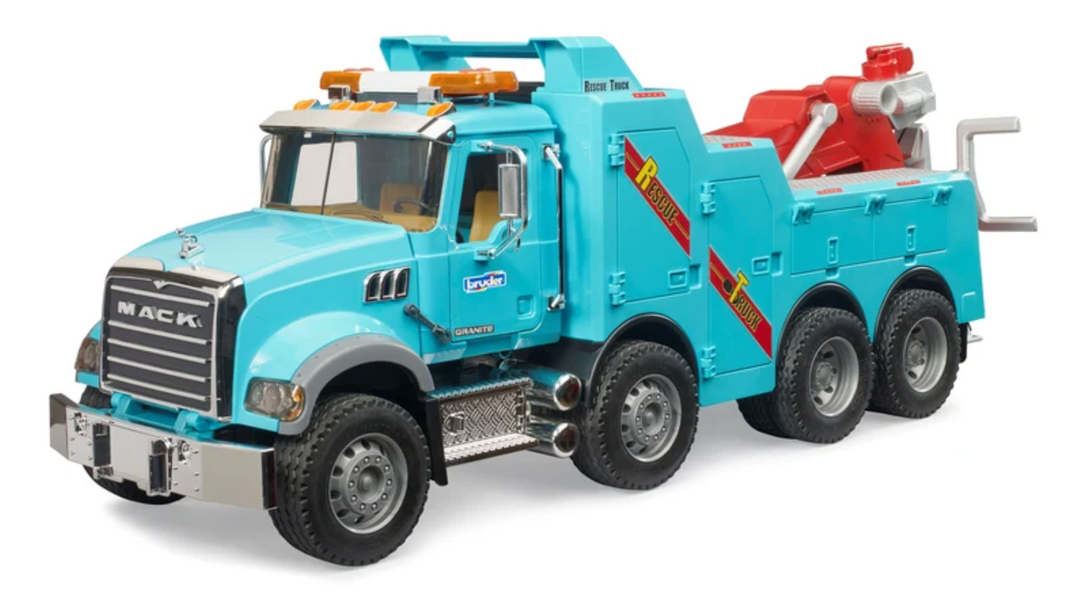 Bruder 02831 Mack Granite Recovery and Towing Truck with Light and Sound Module
