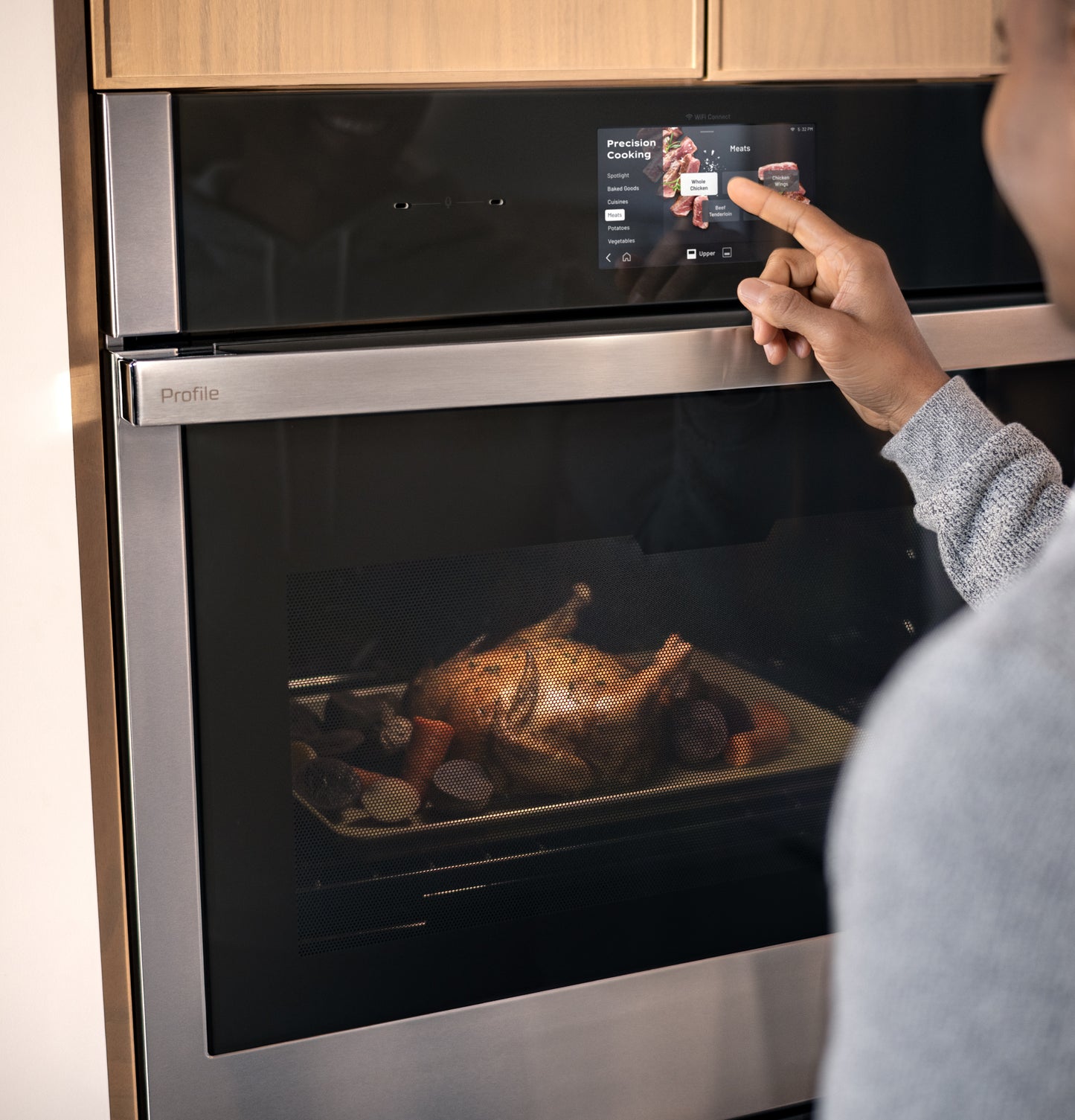GE Profile™ 30" Smart Built-In Convection Single Wall Oven with No Preheat Air Fry and Precision Cooking