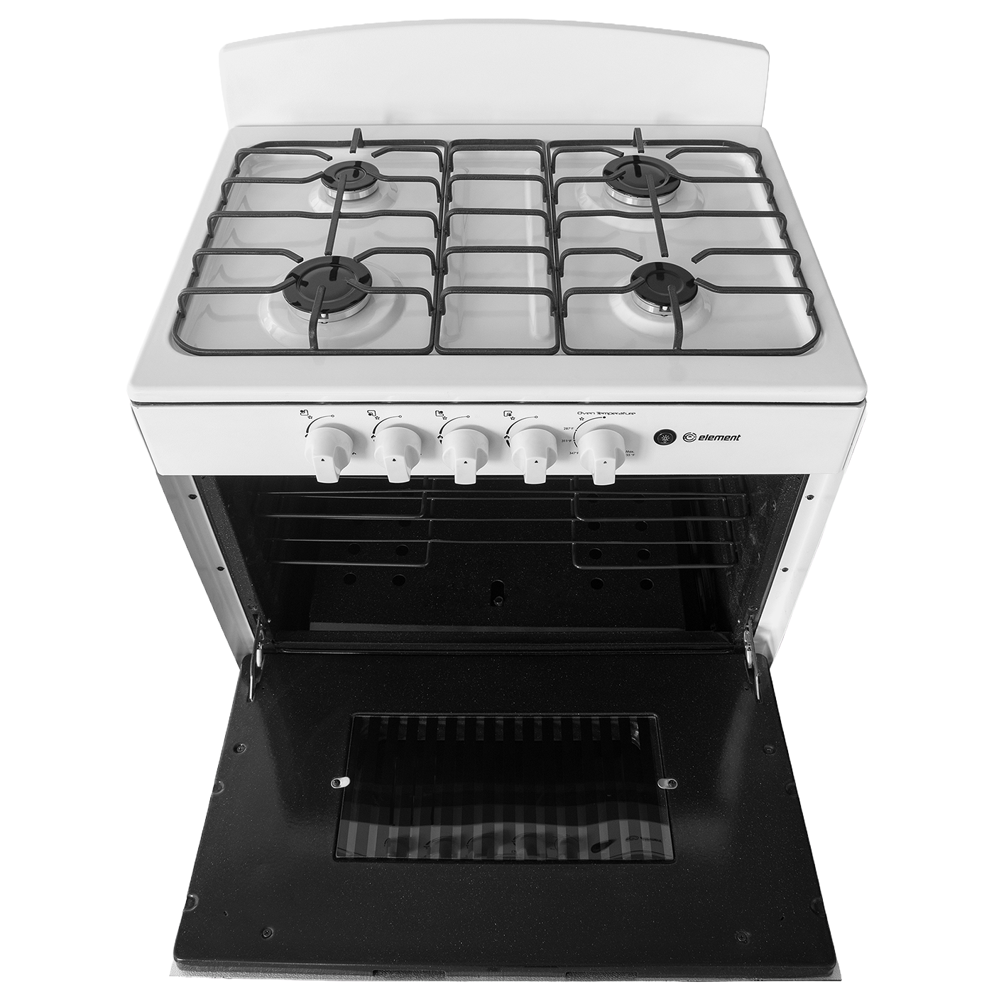 Element Electronics 4.0 cu. ft. 30", 4-Burner Gas Range (EEGR3A4MCCW)
