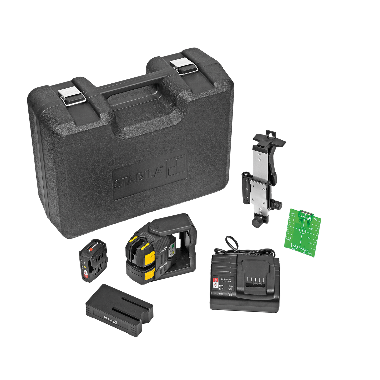 Stabila LAX 500 G Cross-line Plumb Laser, 12 V System Kit