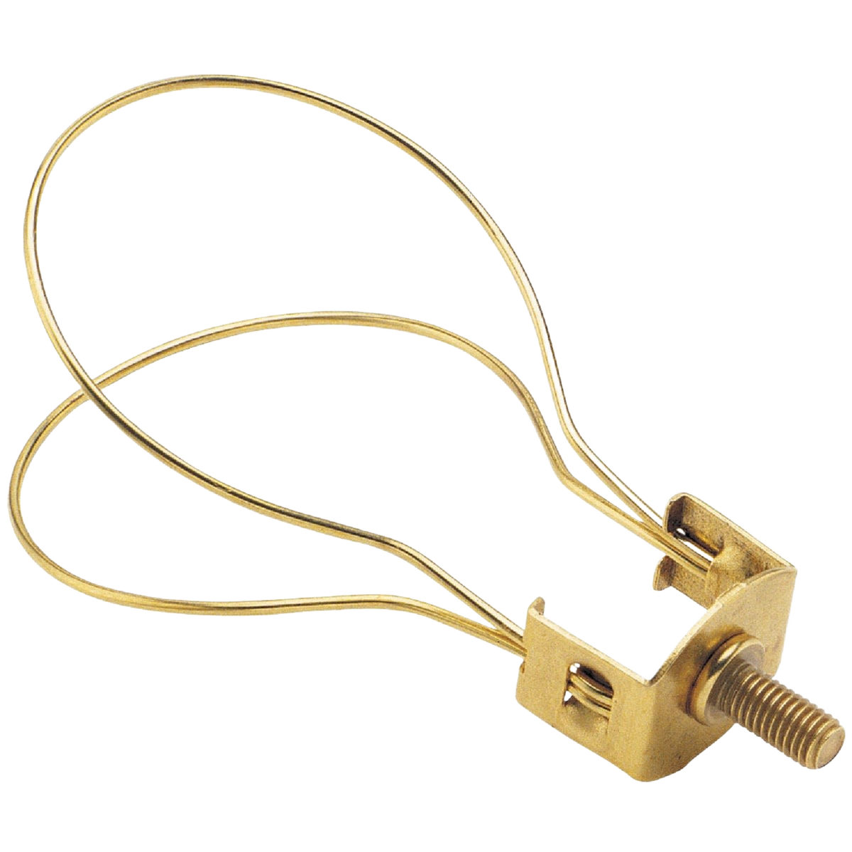 Brass clip-on bulb adapter with threaded base for light fixture installation in home improvement projects