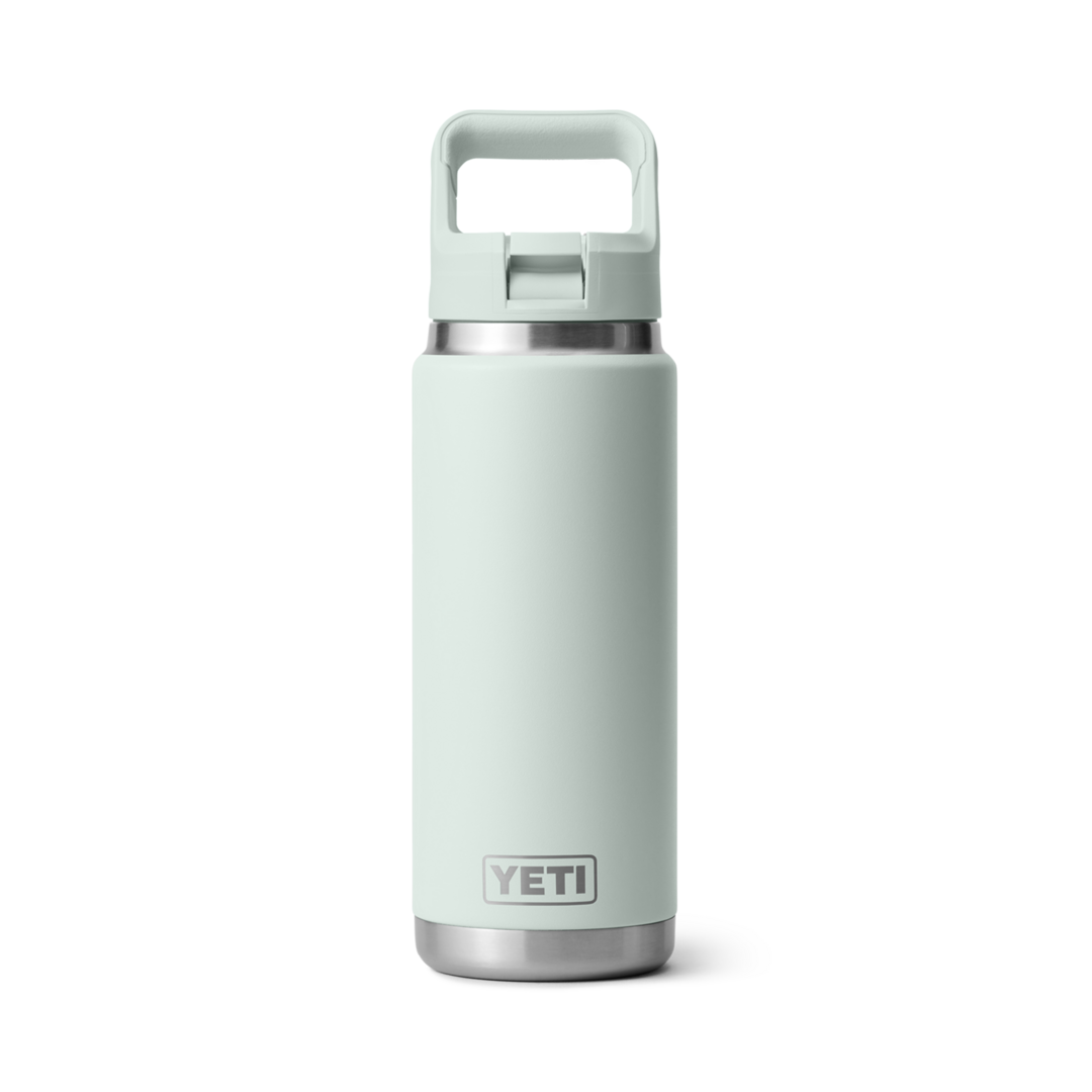 Light green stainless steel insulated 26 oz. bottle with sturdy handle and straw cap from Drinkware and Kitchen & Kitchenware collections