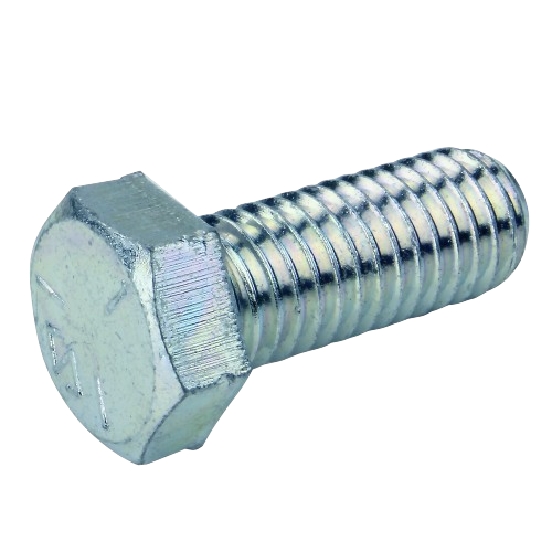 Hex head metal cap screw with 1/2 by 1-1/4 inch threads for John Deere hardware and home improvement tools.