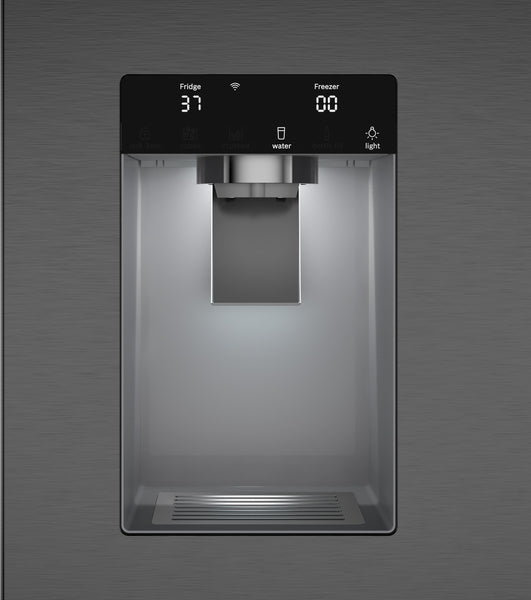 500 Series, French Door Bottom Mount Refrigerator, 36'', Black Stainless Steel
