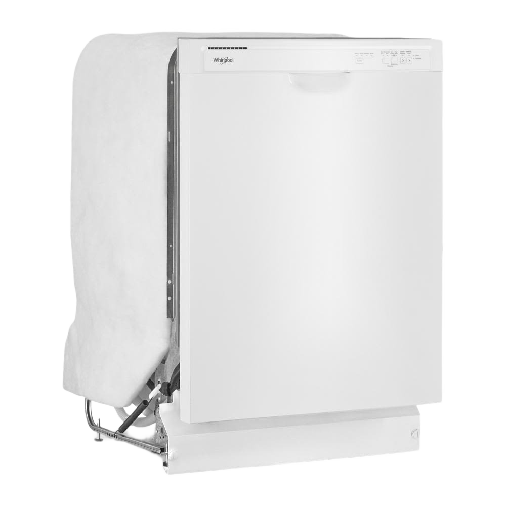 White freestanding dishwasher with top control buttons in Dishwashers and Kitchen & Kitchenware collections