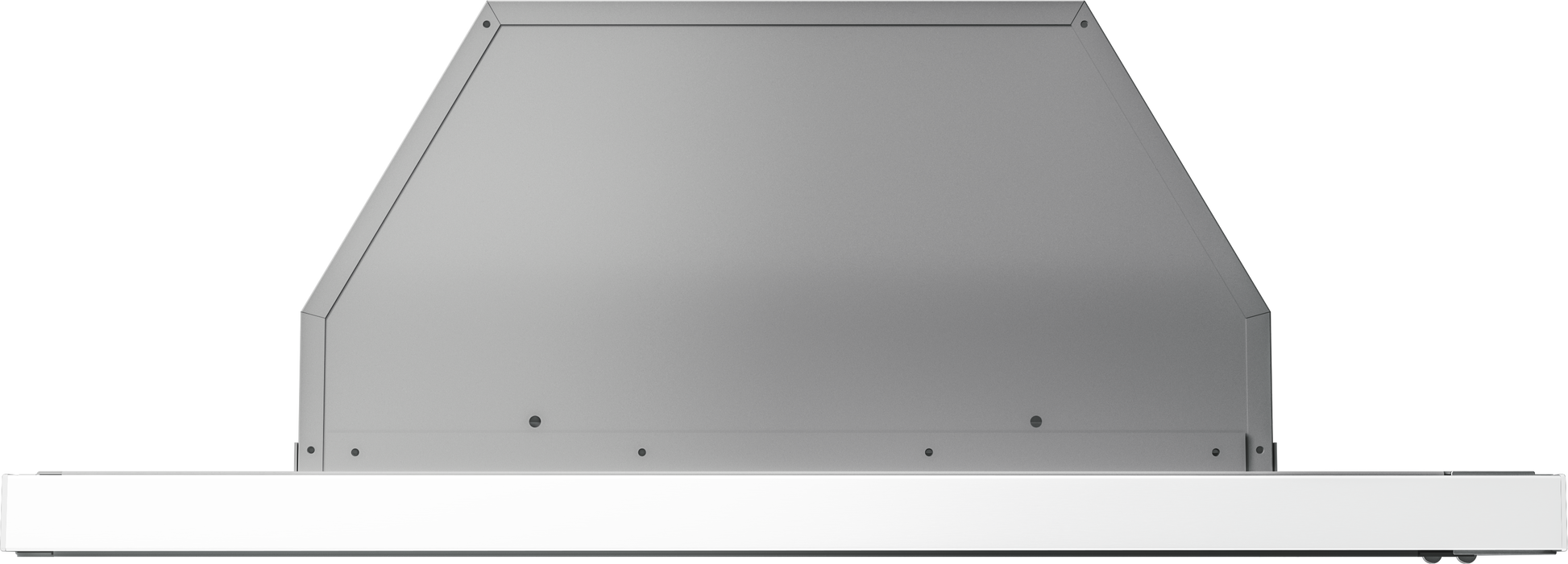 Under cabinet white range hood with LED lighting in kitchen appliances and range hoods collection