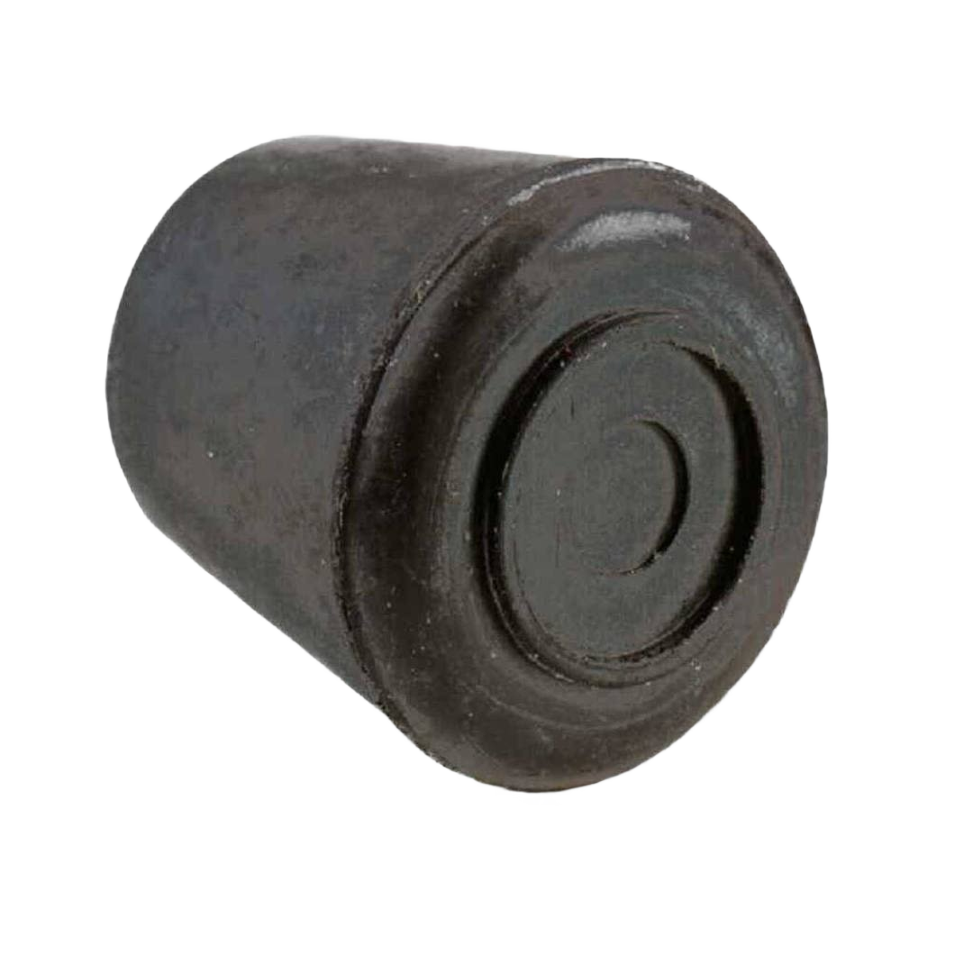 Black rubber furniture leg tip protector for safeguarding floors from scratches and providing anti-skid support in home improvement projects