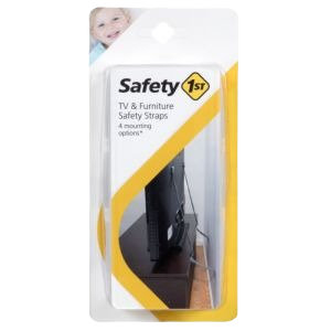 Safety straps securing a TV to furniture for home safety in hardware and locks & safes collections under $25