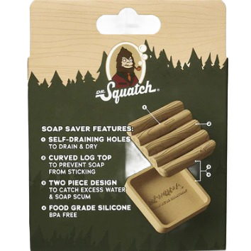 Durable silicone soap saver with curved log design and self-draining holes in Health & Beauty under $50 collection