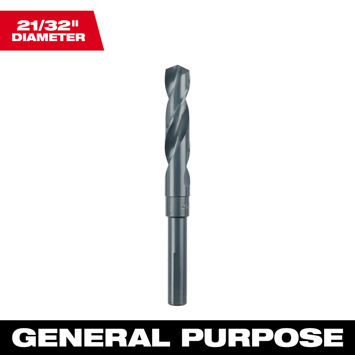 Milwaukee 21/32" S&D Black Oxide Drill Bit