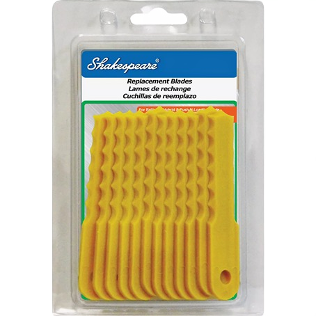 Pack of twelve yellow plastic replacement blades designed for Push-N-Load trimmers in Parts & Lubricants collections under $50