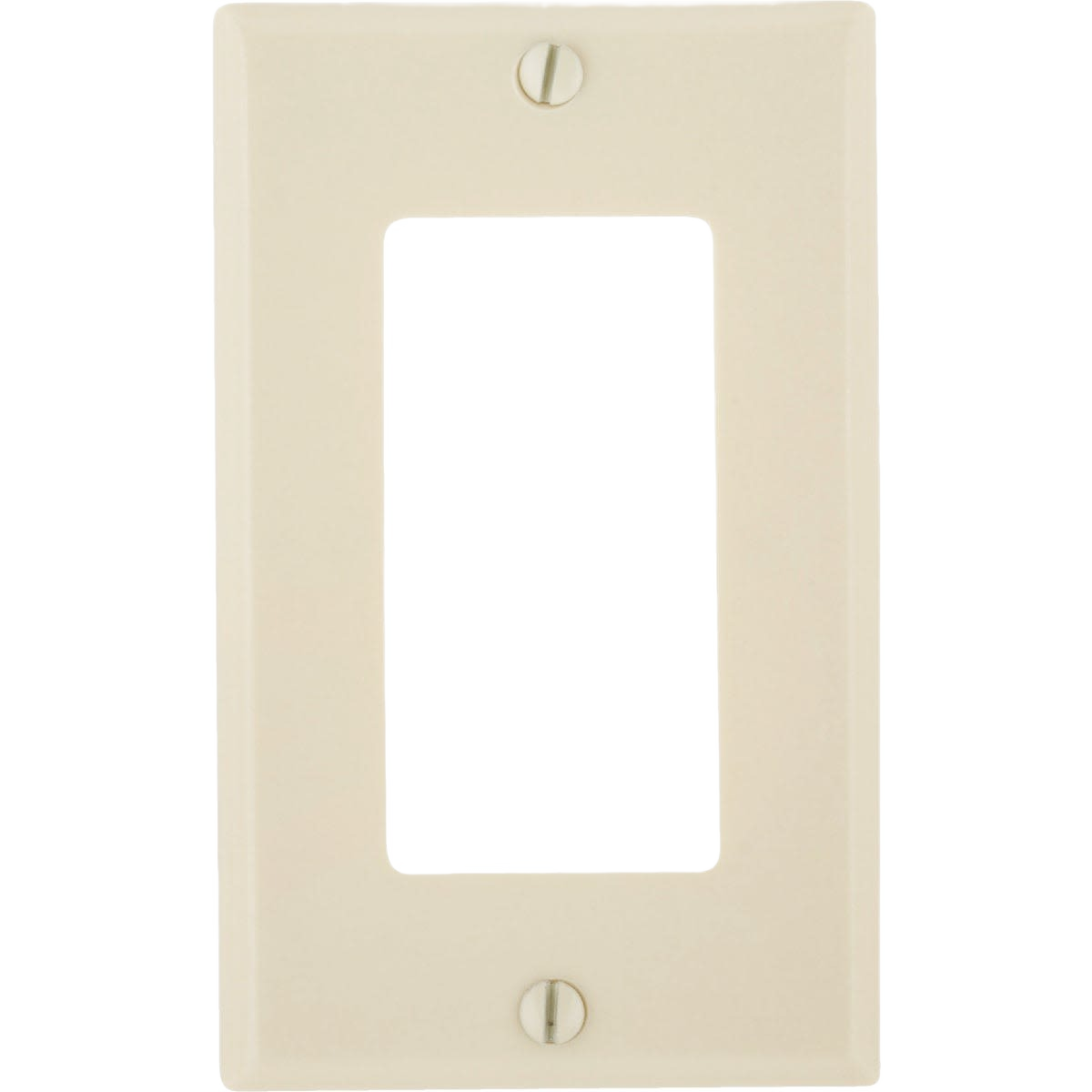 Ivory smooth plastic rocker wall plate for electrical switches in home improvement and rocker wall plate collections under $50