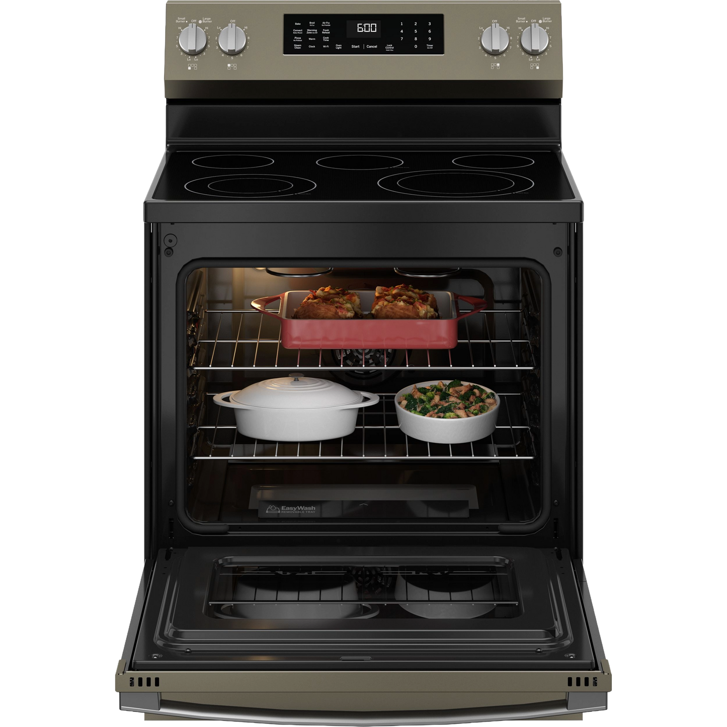 GE® ENERGY STAR® 30" Free-Standing Electric Convection Range with No Preheat Air Fry and EasyWash™ Oven Tray