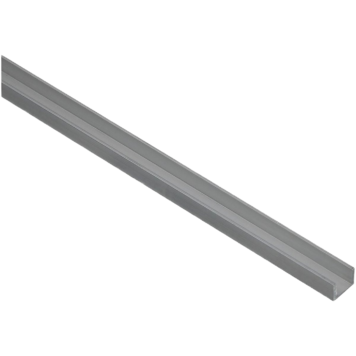 Aluminum U-channel with mill finish for structural support and home improvement applications