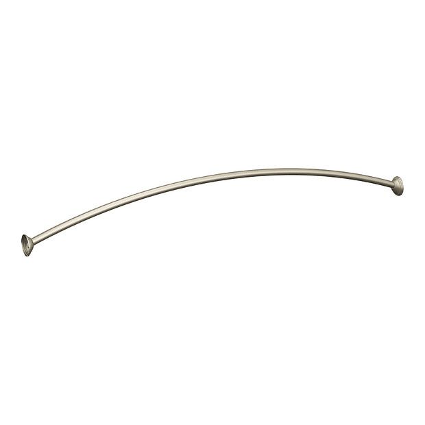 Brushed nickel adjustable curved shower rod for bathroom accessories and home improvement under $100 collection
