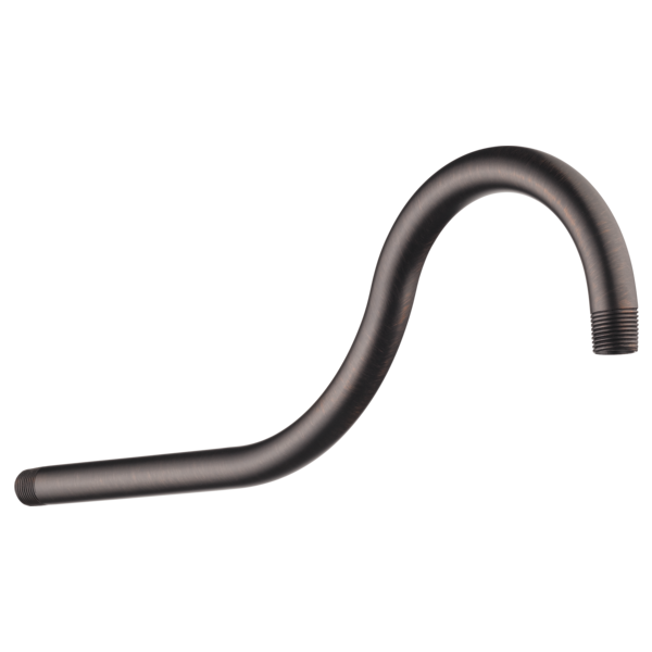 Curved Venetian bronze shower arm designed for bathroom fixtures in faucets and showerheads collection